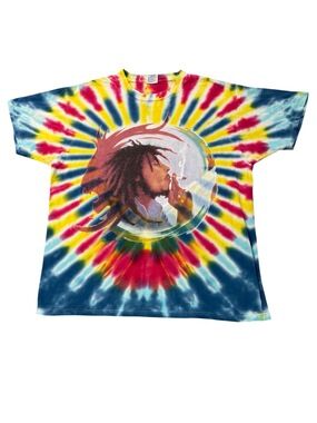 Vintage 90s Bob Marley "Kaya" Tie-Dye Graphic T-Shirt